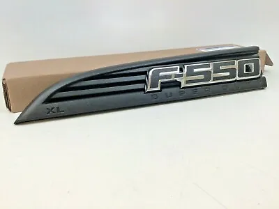 2011-2016 Ford F-550 Super Duty XL DRIVER Front Fender Black Nameplate Emblem • $90.13