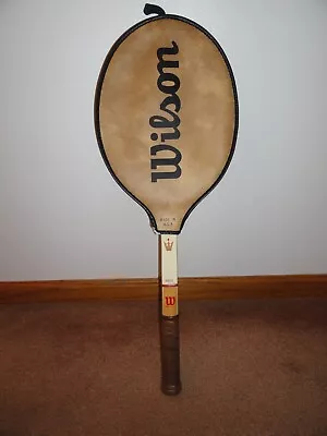 Wilson Jack Kramer Autograph Wooden Tennis Racket 4  1/2 Vintage USA With Cover • $10