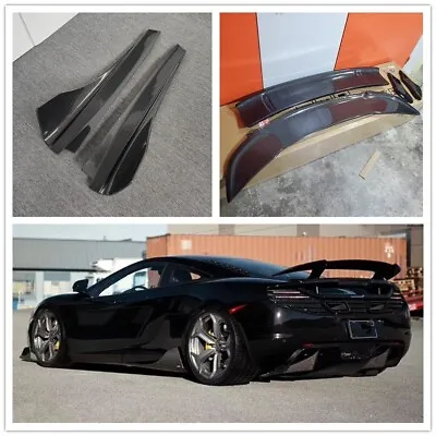 Carbon Fiber Rear Trunk Spoiler Wing Sideskirts For McLaren MP4-12C 650S D Style • $1199.99