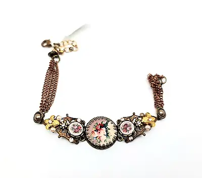 Charming Michal Negrin Colourful Flowers Crystal Bracelet. • $108