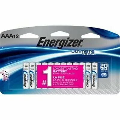 12 Energizer Ultimate Lithium AAA Batteries  Brand New/Sealed • $16.99