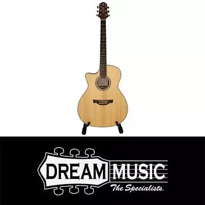 Crafter GAE6/N-LH GA Cutaway Left Handed Acoustic Electric Guitar With Hard Case • $599