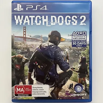 Watch Dogs 2 PS4 PlayStation 4 *Tested & Working* • $16.95