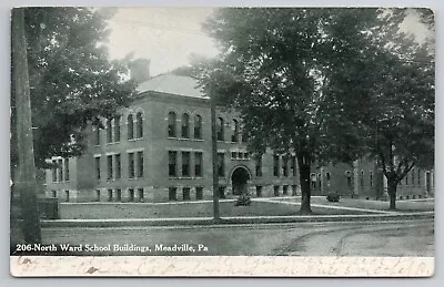 1909 Postcard North Ward School Buildings Meadville Pennsylvania PA • $4.75