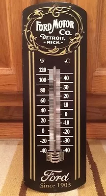 FORD PARTS THERMOMETER Ford Coupe Hot Rod Model Mobil Texaco Gas Oil Wall Decor • $29.75