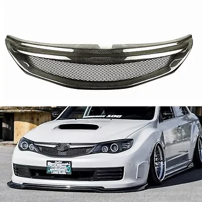 Carbon Fiber Front Bumper Grille Grill For Subaru Impreza WRX STi 2008 2009-2011 • $139.38