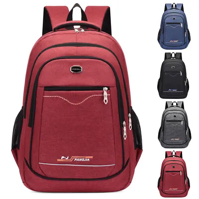 $26.49 • Buy Unisex Travel Rucksack Shoulder Laptop Bag USB School Large Backpack Waterproof