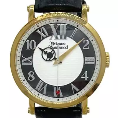 Auth VivienneWestwood Orb Hand VW-28D9 S8392 Black Unisex Wrist Watch • $123