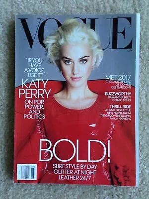 Vogue Magazine May 2017 Used Read Once Stored Shows Age/wear Features Katy Perry • £9.83