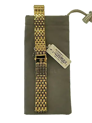 MICHELE DECO 16 Mid 18k Yellow Gold Plt 16mm Watch Bracelet + MS16DM246710 • $495