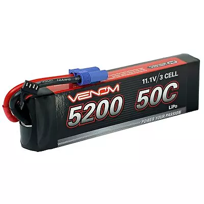 Venom Drive Series 50C 3S - 5200mAh 11.1V LiPo RC Battery - Universal 2.0 Plu... • $98.19