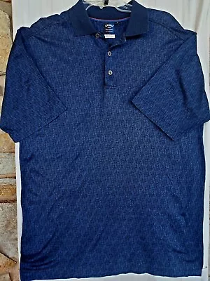 NEW Callaway Golf  Sz M Blue Polo Shirt 100% Pima Cotton 2 Ply Double Mercerized • $37