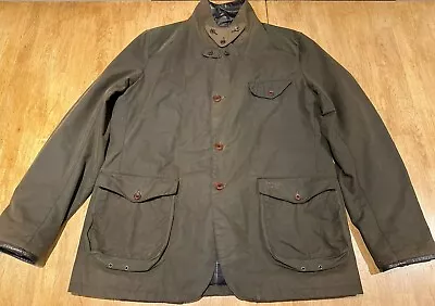 Barbour Dept B Commander Wax Jacket Men’s UK Size XXL Green Bond Skyfall • £250