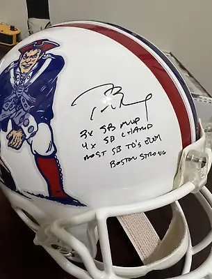 Tom Brady Signed Helmet Tristar LE12 Multiple Inscriptions RARE!!! • $10000