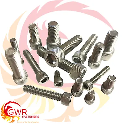 10-32 1/4  5/16  3/8  Imperial A2 Stainless Steel Unf Cap Screws Allen Key Bolts • £3.24