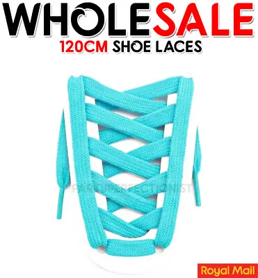 Flat Shoelaces 30+ Colours Shoe Laces Boot Trainer Shoes Football Boots • £39.99