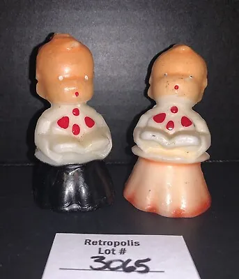 2 GURLEY Vintage Christmas Wax Candles Choir Singers Carolers 3” • $26