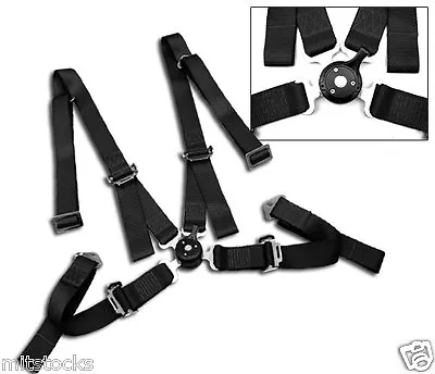 1 Black 4 Point Camlock Quick Release Racing Seat Belt Harness 2  Ford A • $44.54