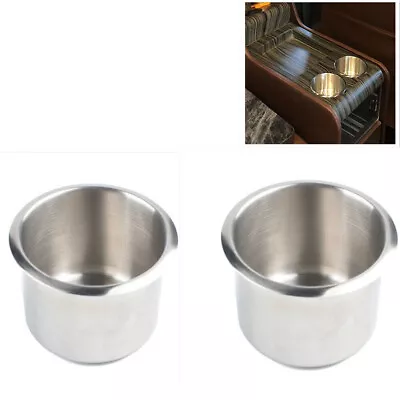 2Pcs Stainless Steel Recessed Cup Drink Holder For Marine Boat Camper Truck • $9.85