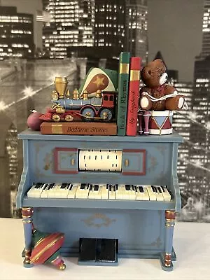 Vintage 1991 Enesco Piano Figurine Music Toy Box  Lets Go Fly A Kite  * TESTED * • $99