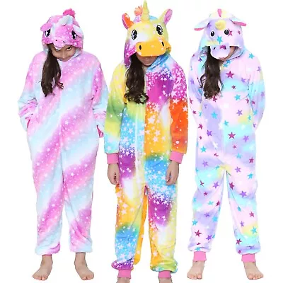 A2Z Onesie One Piece Kids Girls Unicorn Pyjamas Sleepsuit Costume 2-13 Years • £14.99