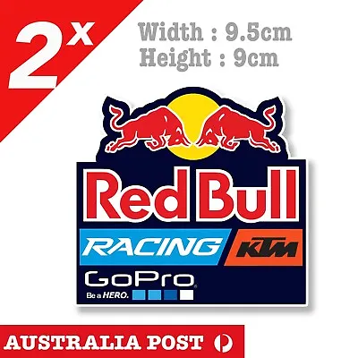 Red Bull KTM Racing Team X 2 Fridge Bar  GoPro Be A HERO Sticker • $7.80