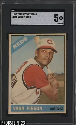 $29 • Buy 1966 Topps Venezuela Vada Pinson #180 SGC 5 HIGHEST GRADED BY SGC, UNDERGRADED