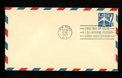 US FDC #UC33 None 1958 New York NY ASDA Station Jet Blue Air Mail Envelope • $1.29