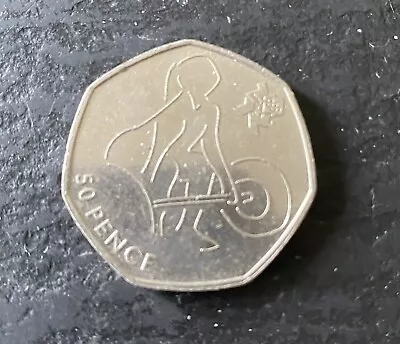 2011 Olympic Games WEIGHTLIFTING 50pence Coinin Great Condition  • £1.89
