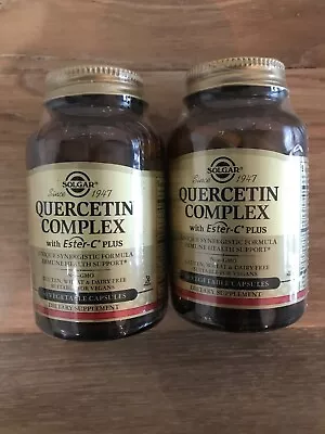 2 Pack Solgar Quercetin Complex With Ester-C Plus 50 Vegetable Caps (Total 100 ) • $21.50