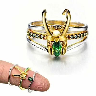 3In1 Movie Thor Loki Helmet Ring Pack Of 3 Stacking Women Men Jewelry Gift Rings • £1.89