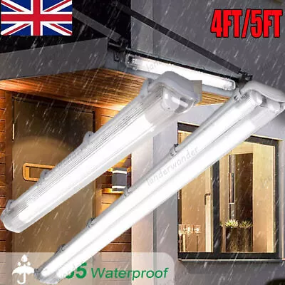 LED Strip Lights Batten Tube Light Office 5FT 4FT Shop Garage Ceiling Lamp UK • £24.46