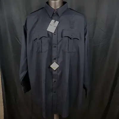 SR620 Flying Cross Uniform Custom Shirt Men's L/S Long Sleeve Zip NWT 19x38 Navy • $43.55