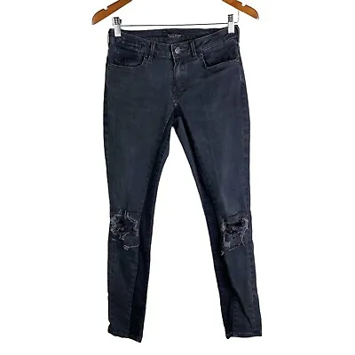 Scotch & Soda La Parisienne Skinny Denim Jeans Women's Size 27 Black Wash • $10.50