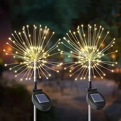 New Solar Garden Fireworks Lamp Waterproof 90-150 Leds • £1.24