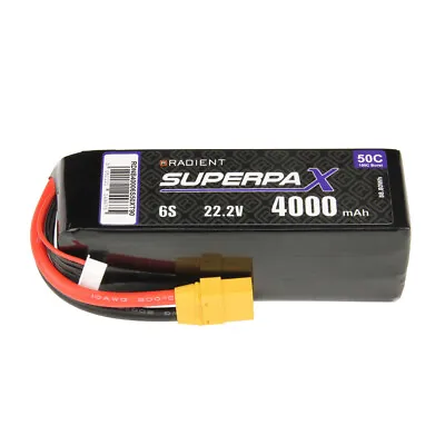 £80.49 • Buy Radient 6S 4000mAh 22.2V 50C LiPo Battery W/ XT90 Connector Plug