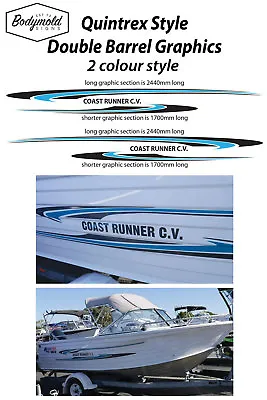 Quintrex COAST RUNNER CV (Double Barrel Graphics) 2 Colour Style • $184