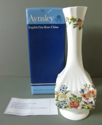 £2.99 • Buy Aynsley Cottage Garden Square Bud Vase *Boxed*