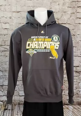 Majestic 2012 AL West Champions Oakland Athletics A’s Therma Base Hoodie Jacket • $46.95