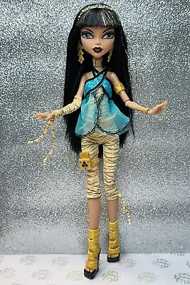Monster High First Wave Cleo De Nile Doll W/ Phone & Holder RARE Black Elastic • $131.24