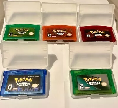 Pokemon Fire Red Leaf Green Sapphire Emerald Ruby Version LOT OF 5 NEW GAMES • $64