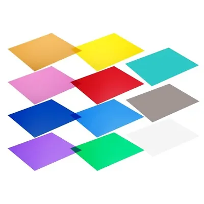 8/11 Colors Color Correction Lighting Film Sheets For Studio Flash Light Softbox • £23.58