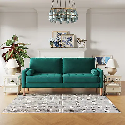 3 Seater Upholstered Sofa Couch Loveseat Sofa Modern Living Room Sofa Green • $254.99