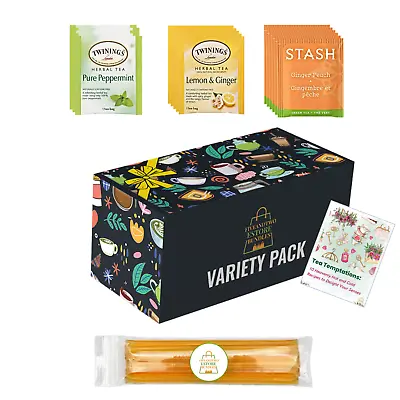 Cold Buster Medicine Ball Tea Set - Twinings And Stash Tea Set With Honey Straws • $25.99