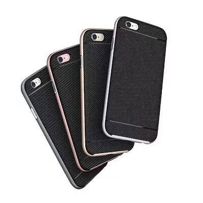 Phone Case Hybrid Carbon Silicone Case Cover Bumper Case Cases • $30.29