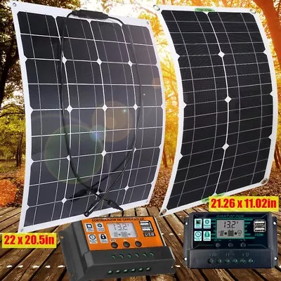 100W Watt Flexible Solar Panel Kit 18V Mono Boat RV Home Rooftop Off Grid PV • $40.99