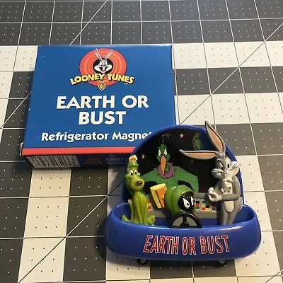 ! Looney Tunes Earth Or Bust Refrigerator Magnet Set Bugs Marvin Martian K9 1998 • $15.75