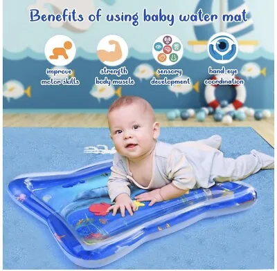 $17.99 • Buy Joyjoz Tummy Time Baby Water Mat, Infant Toy Inflatable Play Mat, Fun Play