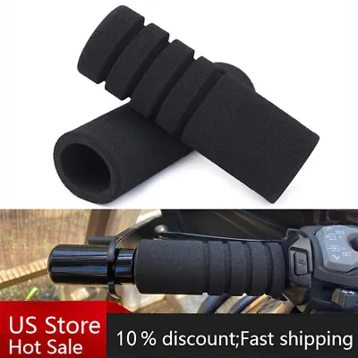 1 Pair Universal Motorcycle Handlebar Grips Foam Sponge Grip Cover Non-slip • $10.99