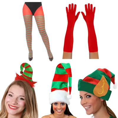 £6.99 • Buy Adults Elf Sets Costume Christmas Xmas Santas Little Helper Ladies Fancy Dress
